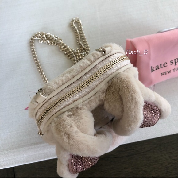 Kate Spade Bunbun Faux Fur 3D Bunny Rabbit Crossbody - Picture 6 of 12